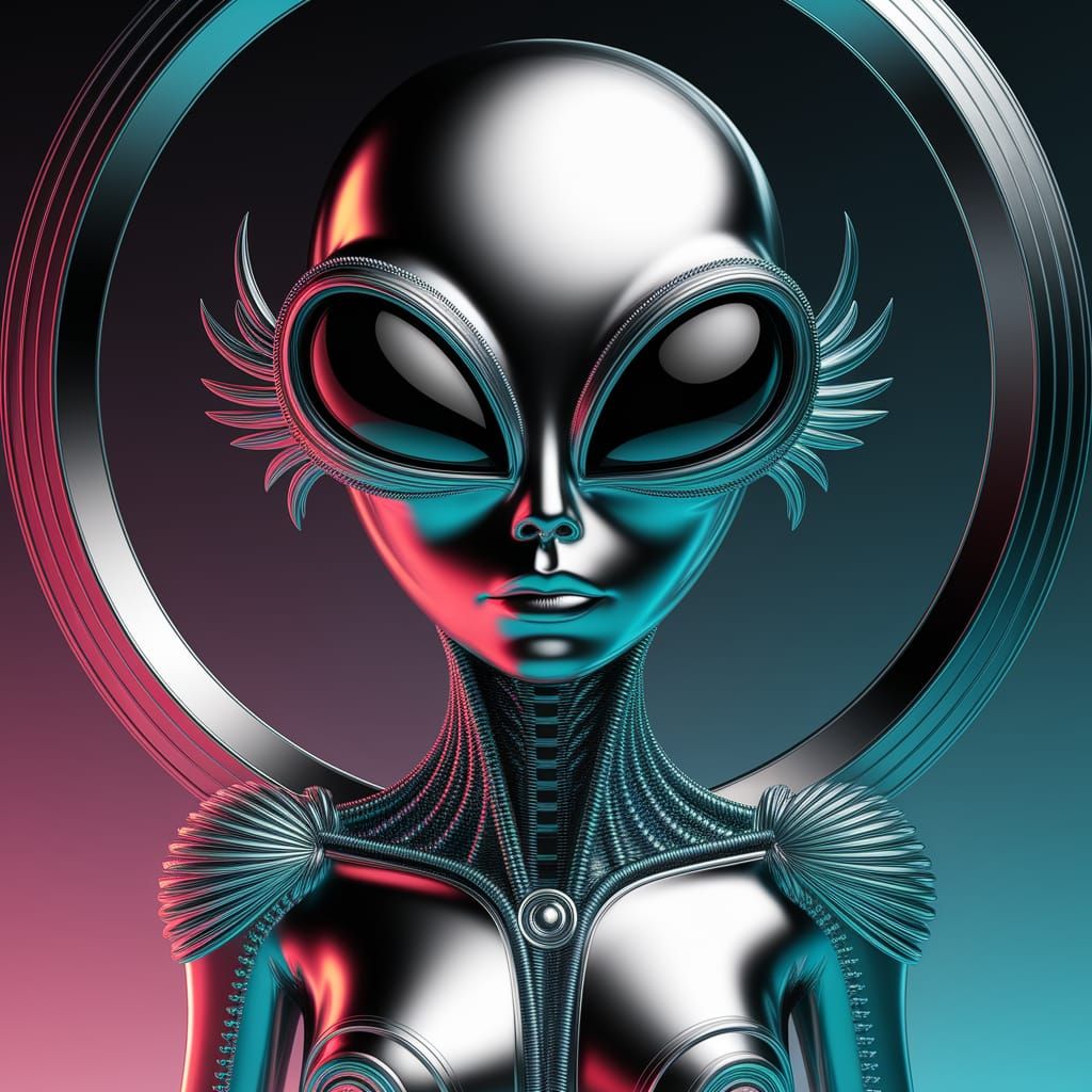 Alien Velvet Aquamarine Abstract Landscape