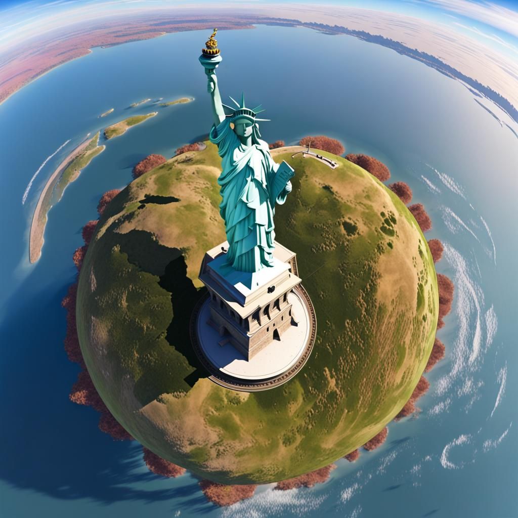 Statue of Liberty on an Alien World