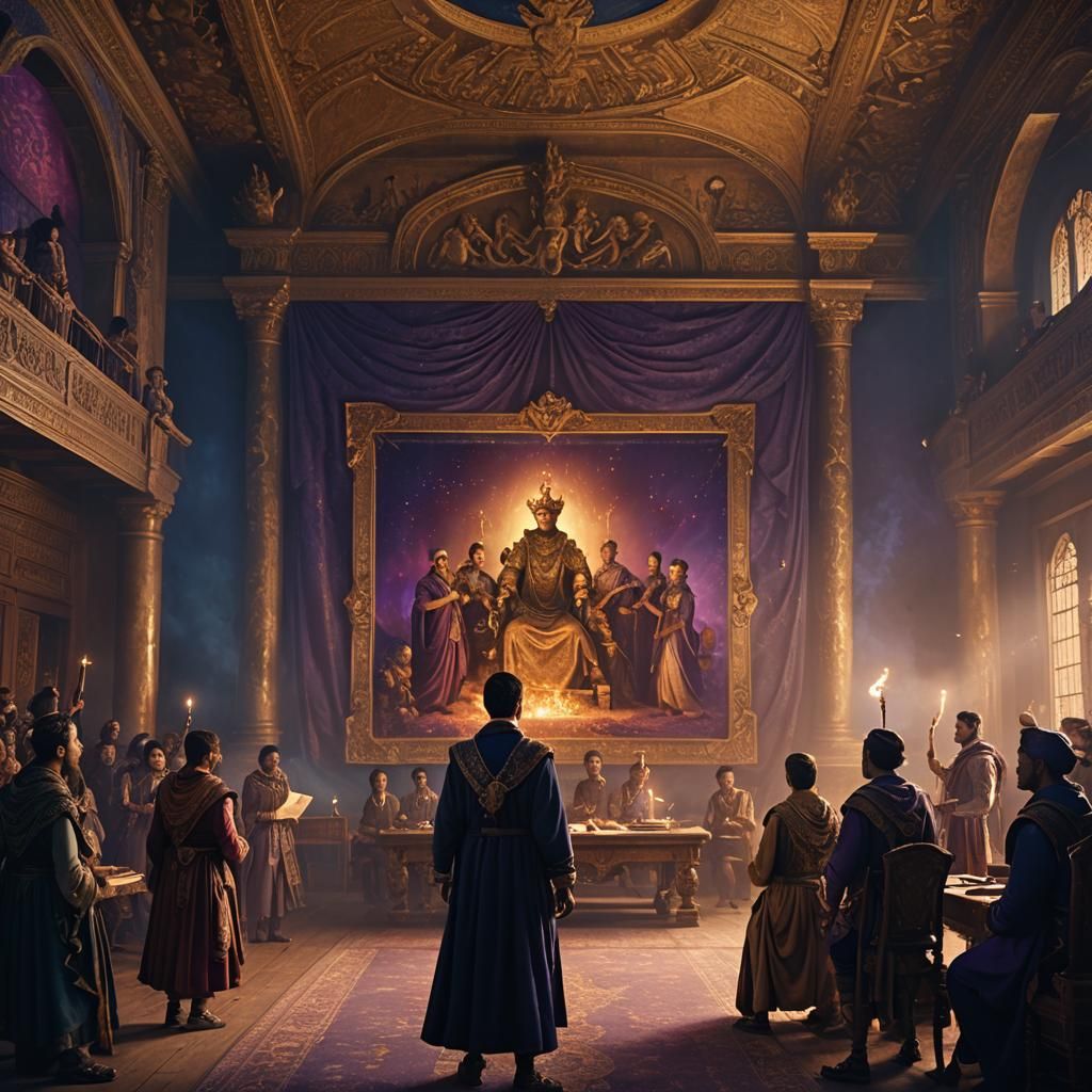 Students Perform Royal Messenger Scene: Digital Art