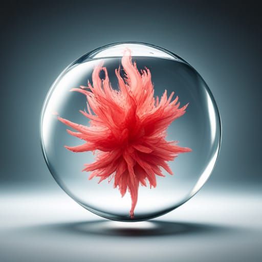 Swirling Water in Glass Sphere: Photorealistic CGI