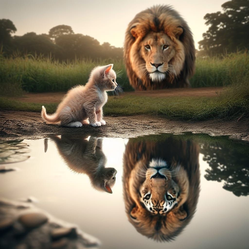 Kitten vs Lion