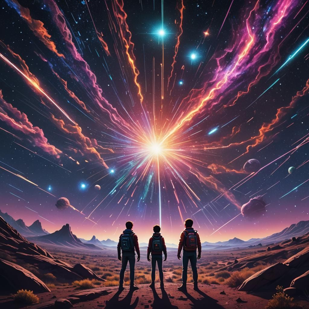 Cosmic Quest: A Sci-Fi Search in Neon Universe