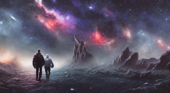 Cosmic Walk: A Sci-Fi Journey Through Space