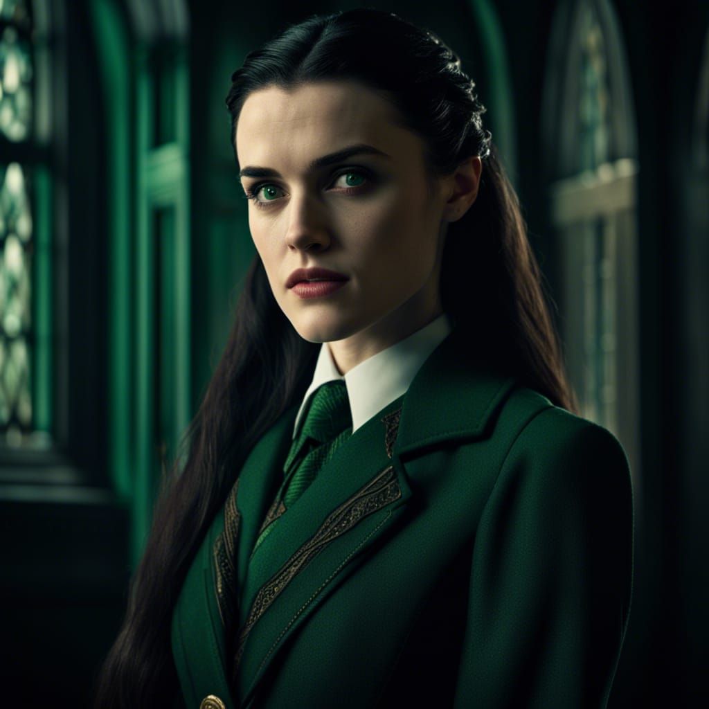 Katie McGrath as Slytherin Student: Hyperrealistic Portrait