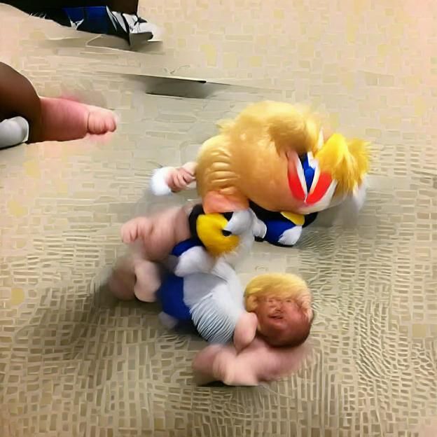 Satirical Baby Cartoon Image