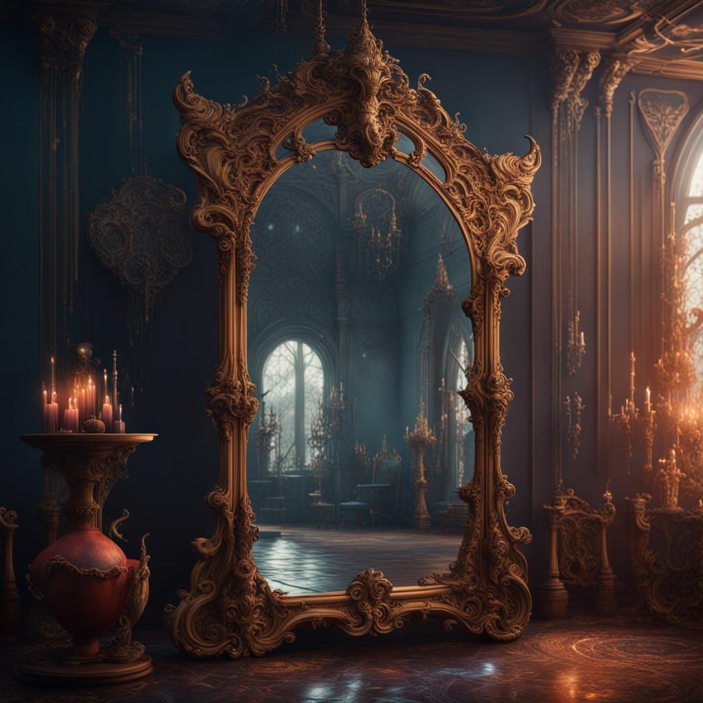 Magical Self Reflection in Detailed Matte Painting