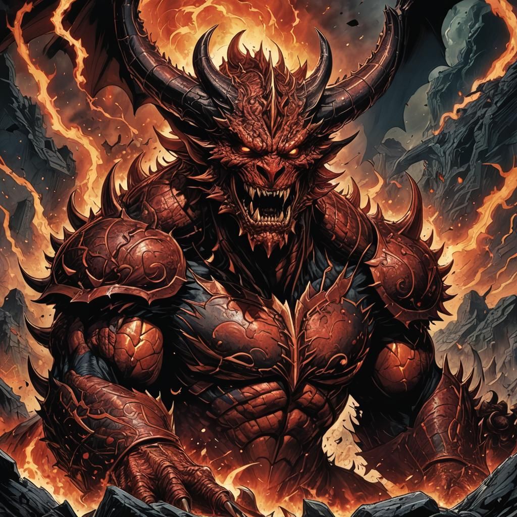 Destroyah Comic Book Art by Brooks and Mumford
