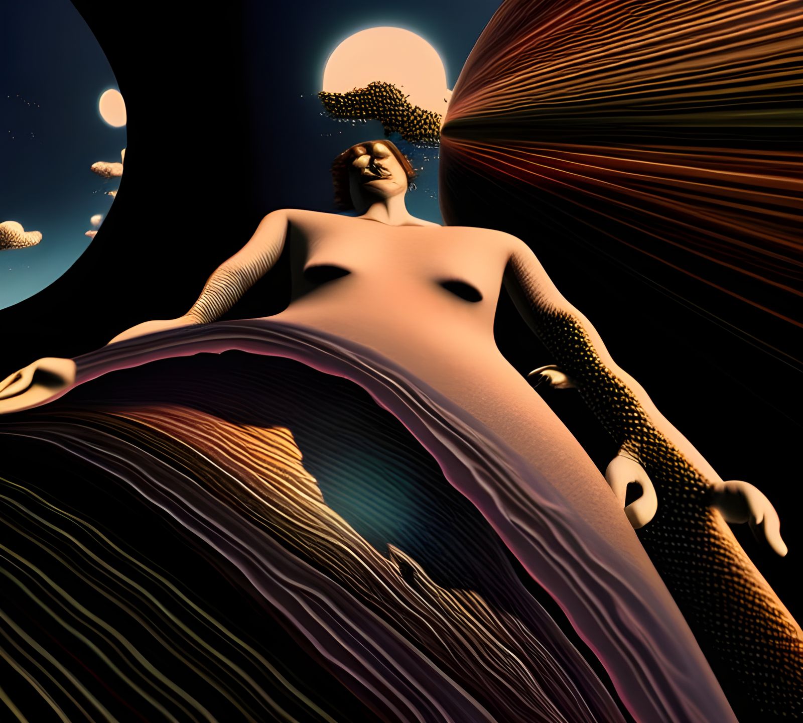 Surreal World Walker on Metal Arch