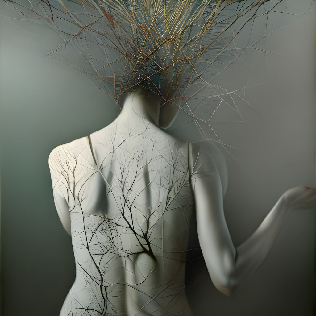 Ballerina Double Exposure: Watercolor and Nature Collage