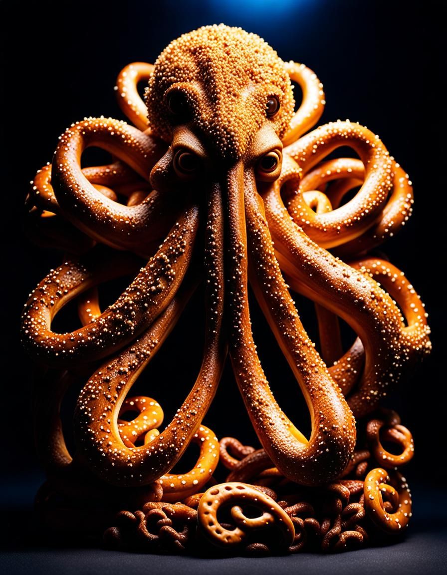 Pretzel Cthulhu lays in wait in the dark..