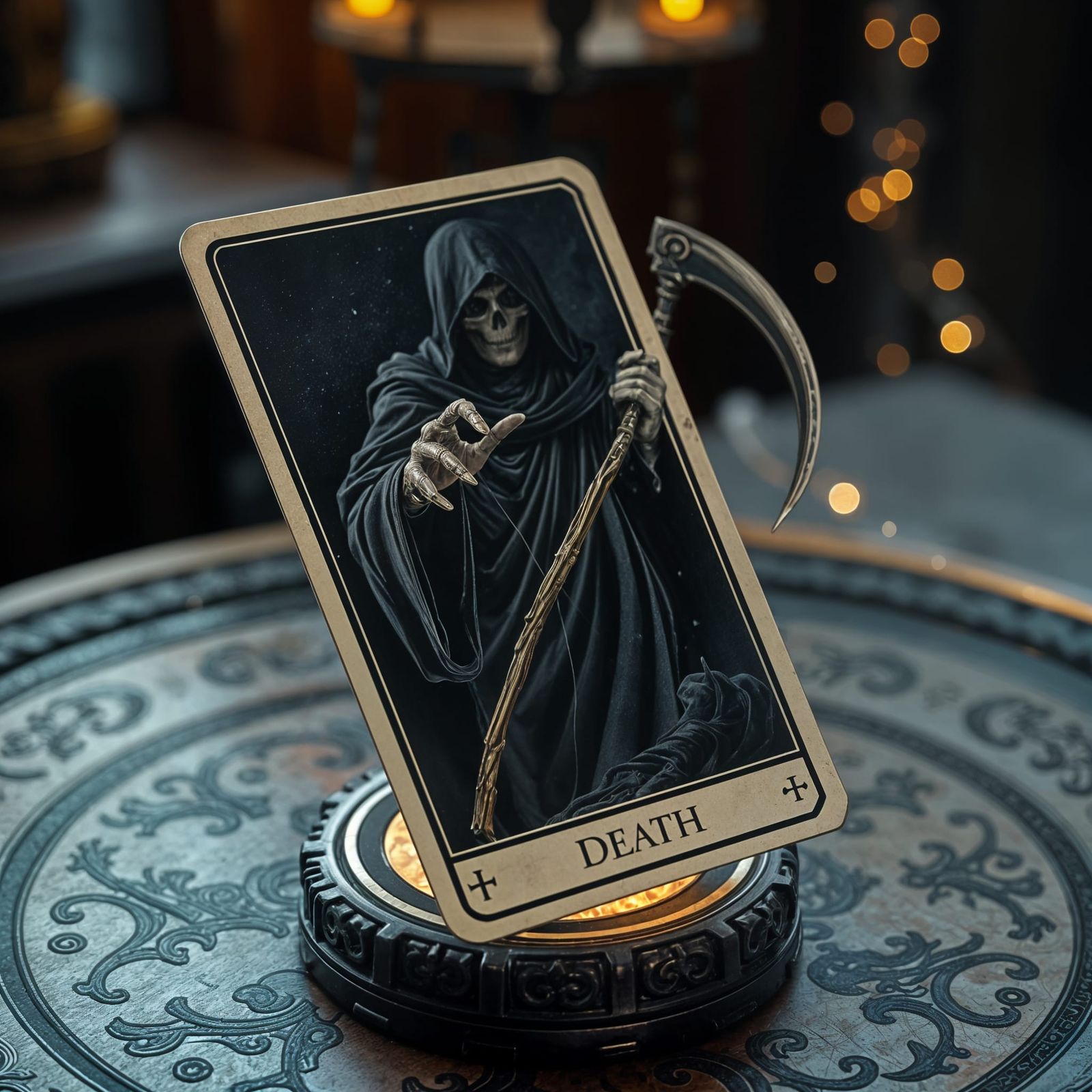 Death Tarot Card in 3D