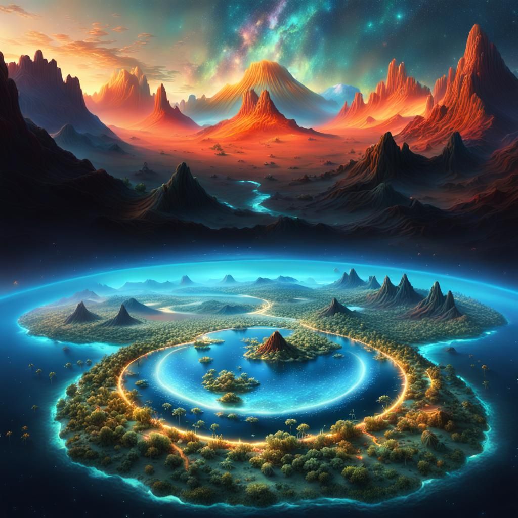 Harmonious Earth: Interconnected Life in Digital Art