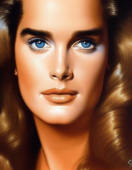 Brooke Shields Inspired Portrait in Oil Paint