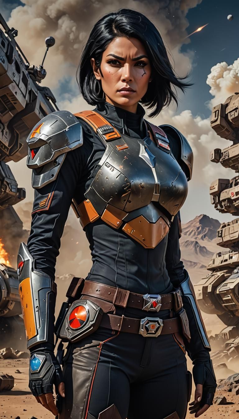 Sci-Fi Portrait of a Cheyenne Planetary Marshal