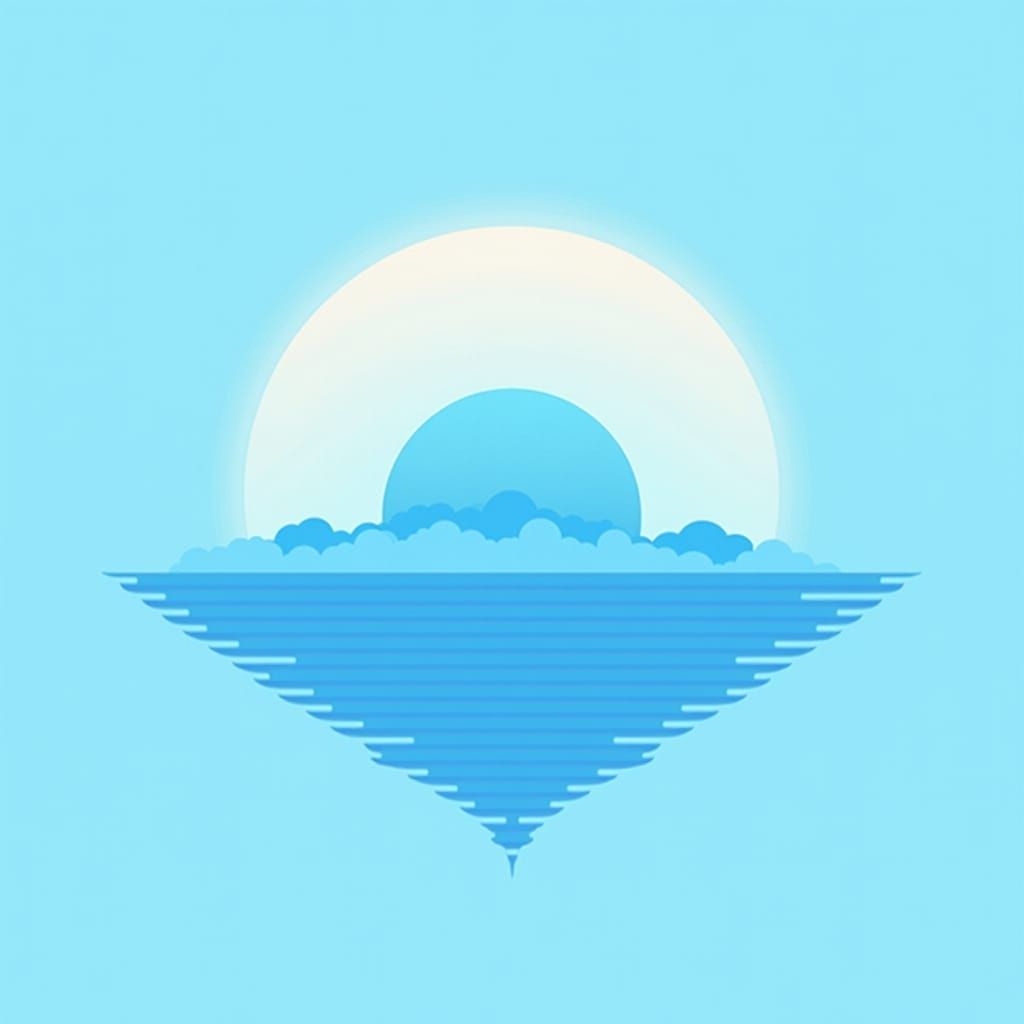 Sky Blue Fitness Logo: Modern Digital Art