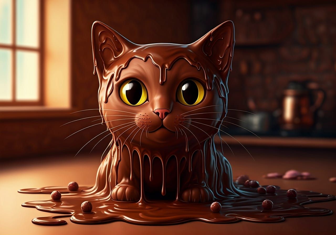 Melting Chocolate Cat