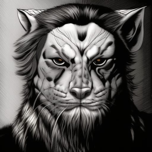 Furry Selfie in Comic Book Art Style