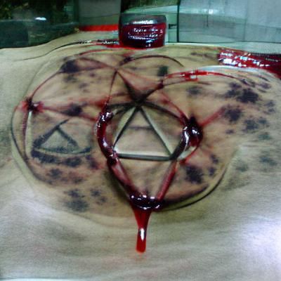 Blood Pentacle Digital Rendering
