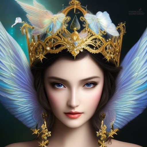 Ethereal Angel Portrait in Dreamlike Fantasy Style