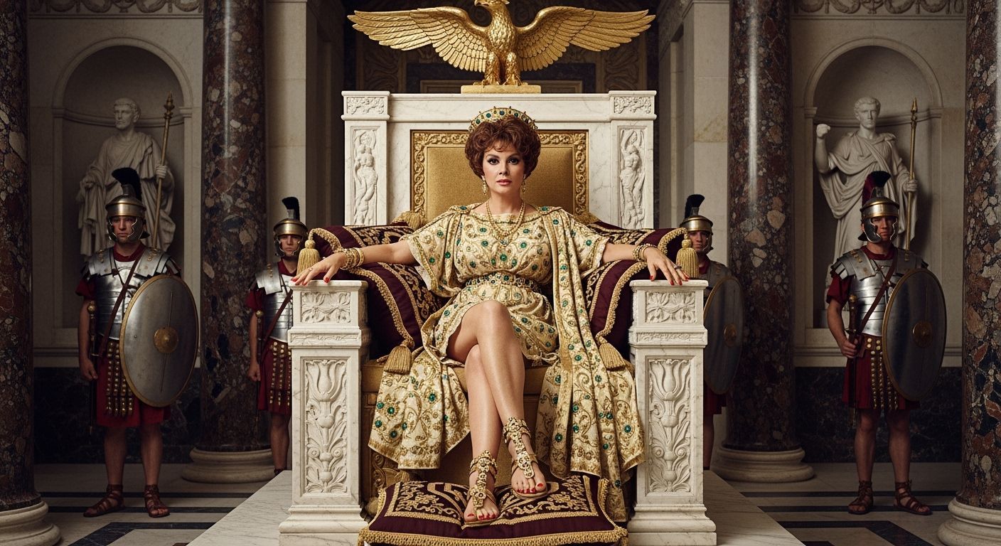 Empress Messalina on Her Lavish Throne