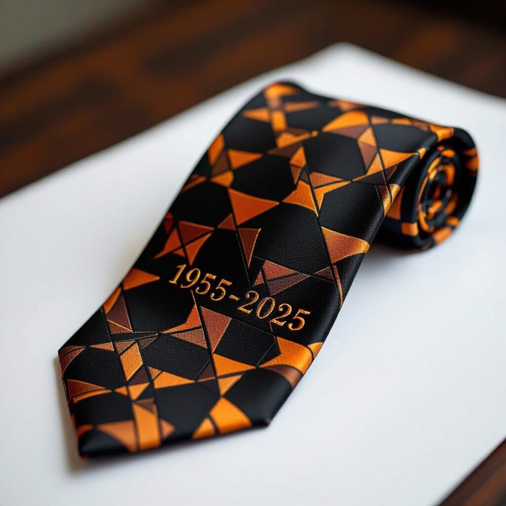 Modern Geometric Tie in Art Deco Style