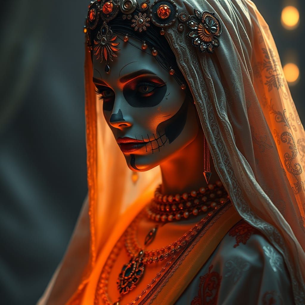 Enchanting Queen of the Dead: Hyperdetailed Concept Art