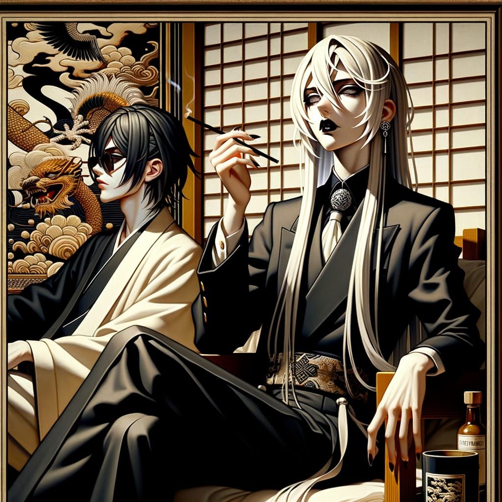 Anime Androgynous Kimono Suit Style