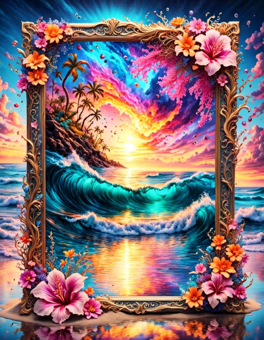 Framed beach