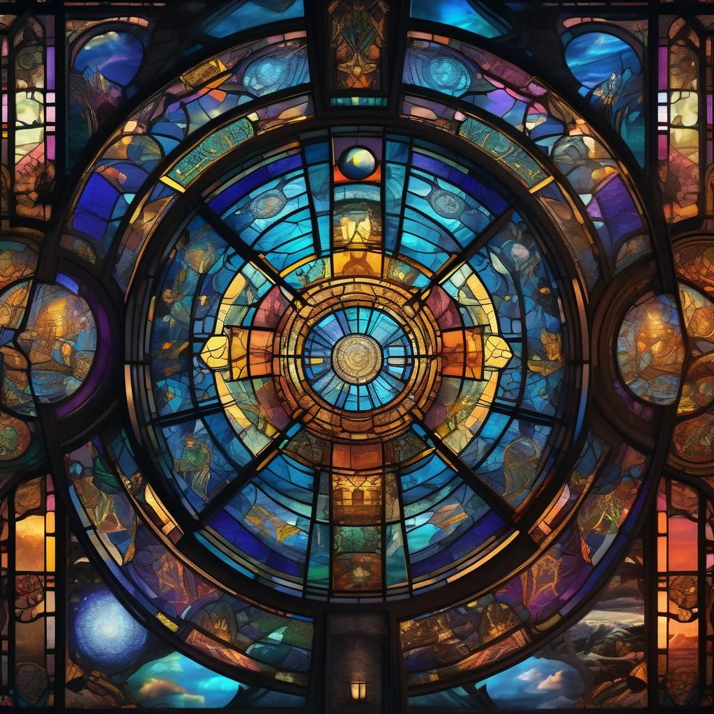 Afrofuturistic Stained Glass Creation: Digital Matte Paintin...