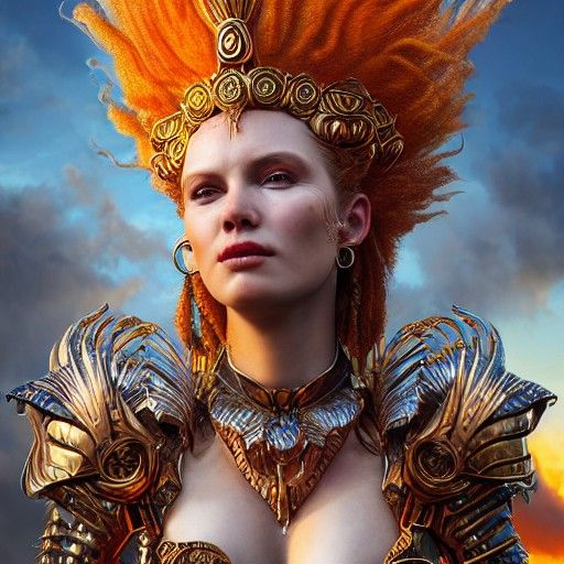 Goddess of Fire: A Hyperrealistic Portrait