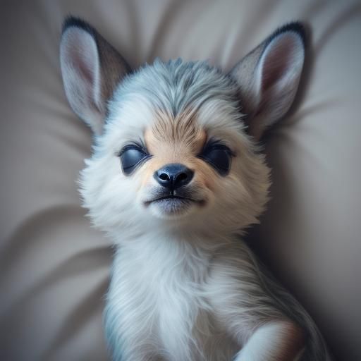 Sleeping Baby Deer in Forest Wonderland