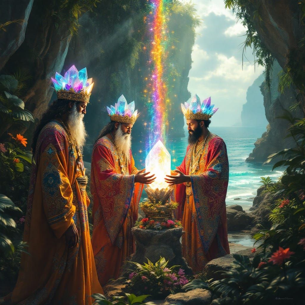Lemurians harnessing the crystal energy