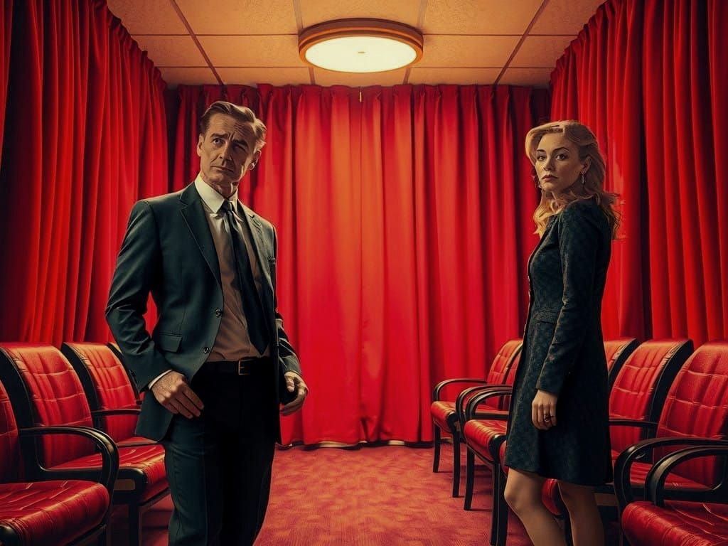 Agent Cooper and Laura Palmer in Mystical Waiting Room