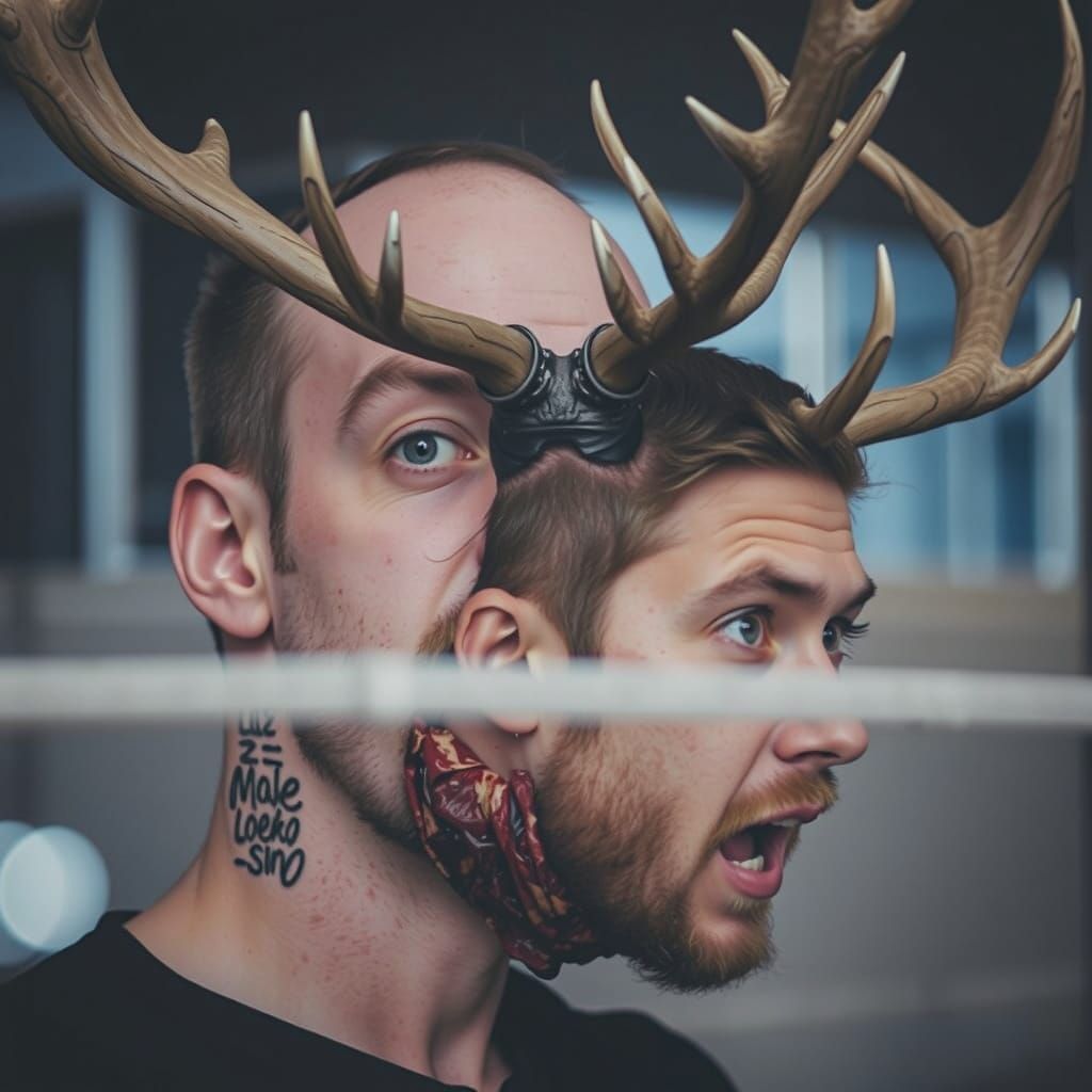 The Conjoined Twins Antler Ai Art Fail III