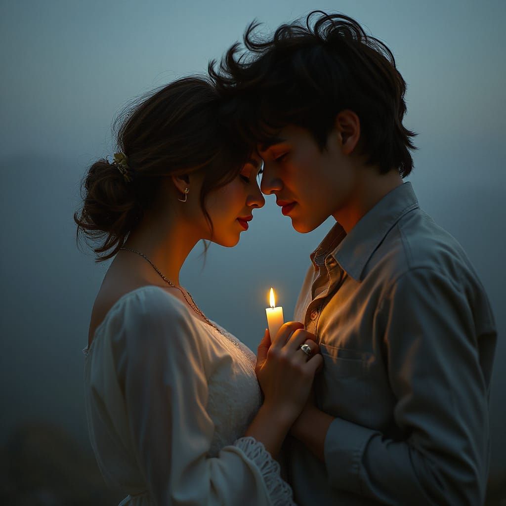 Intimate Moment in Dreamy Romantic Style