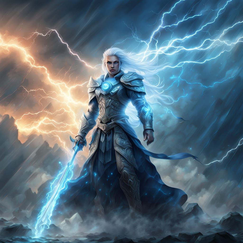 Ethereal Air Elementalist in a Storm