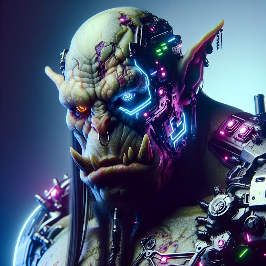 Cyberpunk Azog The Pale Orc