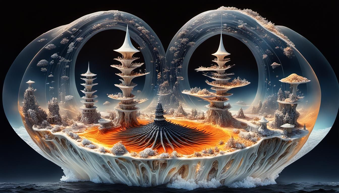 Aerial View of Tower in Fairie Landscape