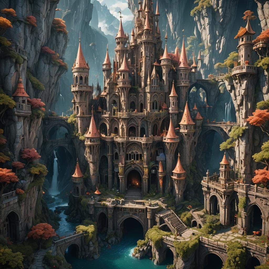 Fantastical Onion Matte Painting in Deep Color