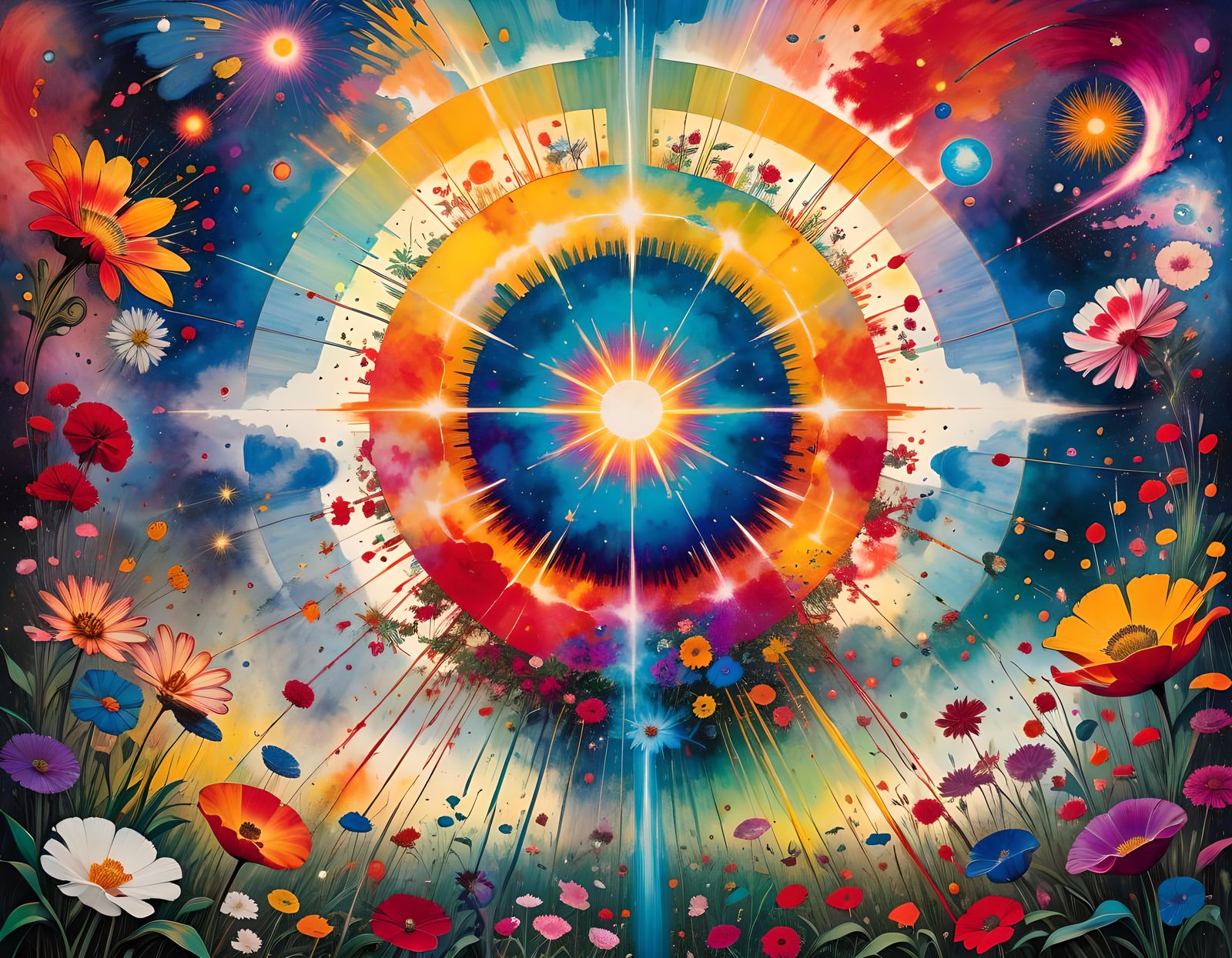 Cosmic Colors Explosion in Garden of Eden