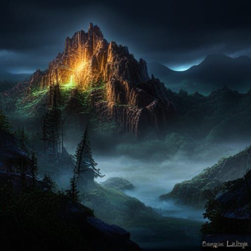 Appalachian Mountains in Paranormal Dark Fantasy Style