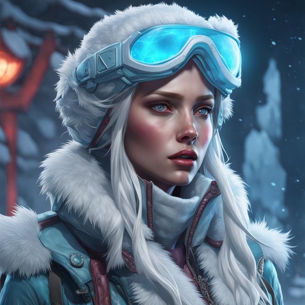 Trendy Ice Zombies Conquer North Pole, Hyperdetailed Portrai...