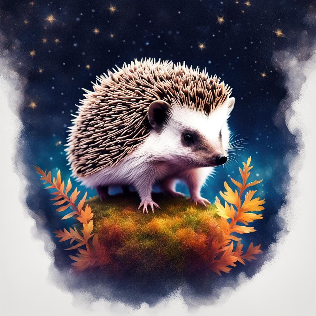 starry night hedgehog