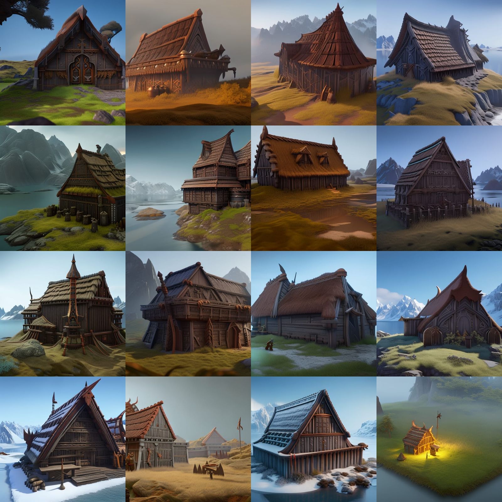 Viking Jarl House in 3D Isometric Detail