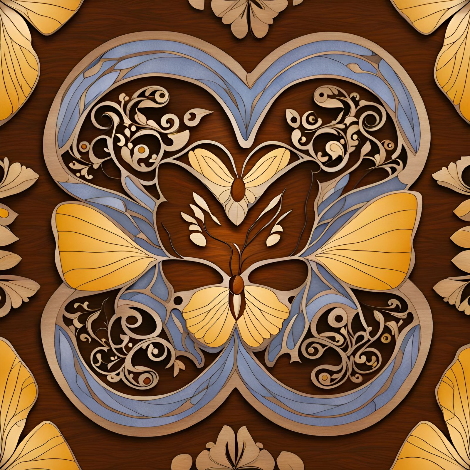 Iridescent Butterfly Wing Pattern Art