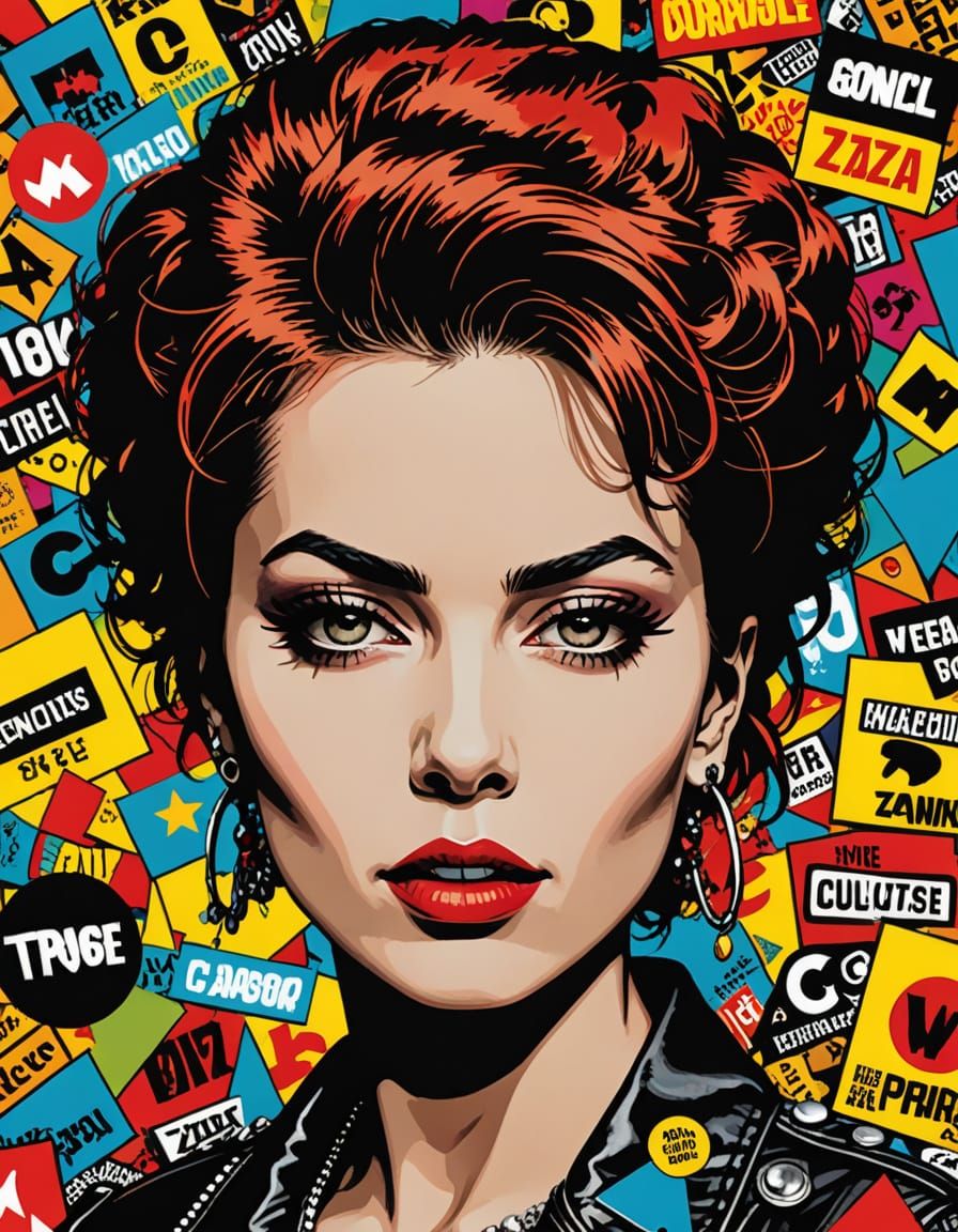 Reimagined Punk Pop-Art Icon