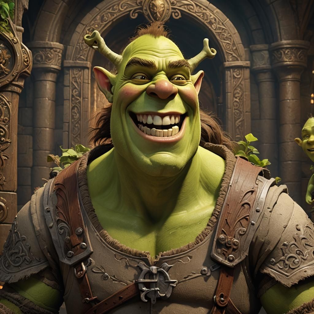 Shrek with Grin: Dark Fantasy Concept Art