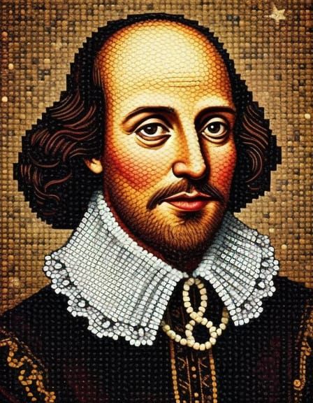Beaded Shakespeare Portrait: To Bead or Not to Bead