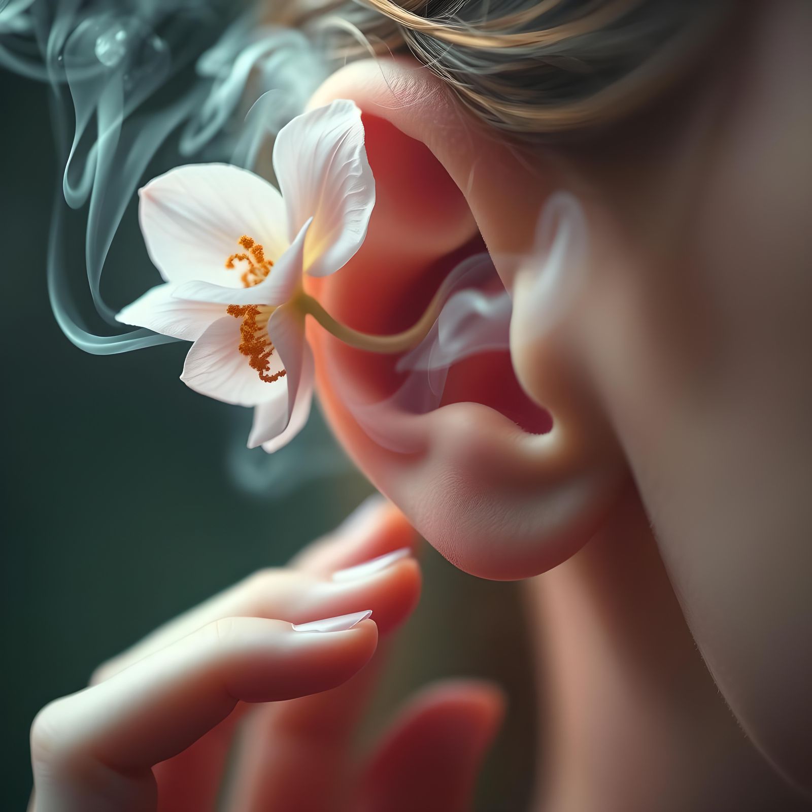 Ethereal Whispering Flower: Synesthesia in Soft Pastels