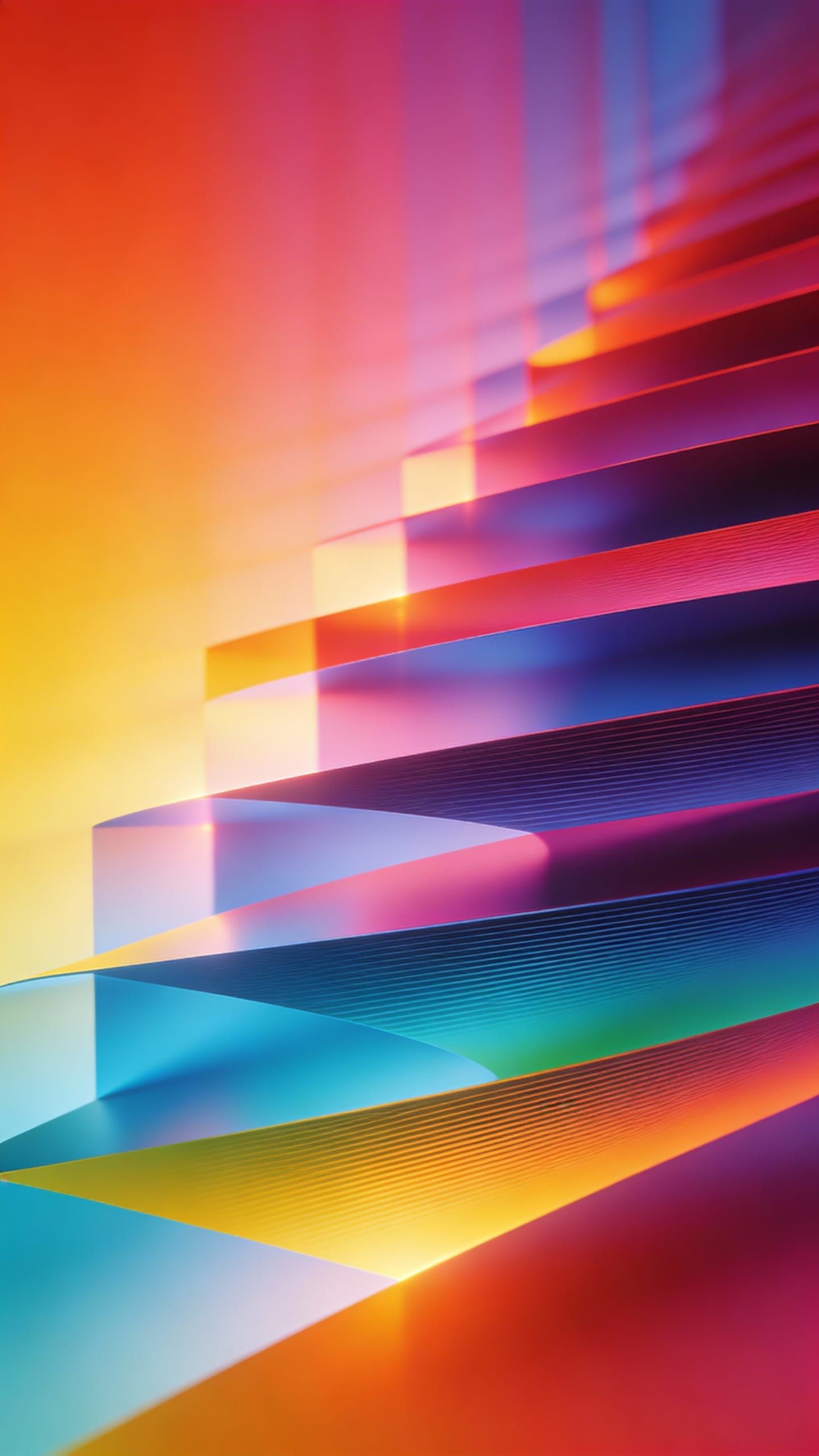 Vibrant Exponential Color Stairway Riser
